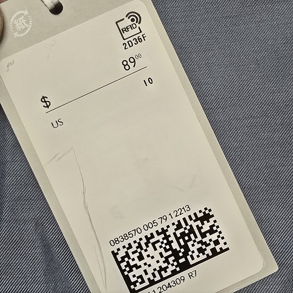 COS Blouse Womens 10 Blue 3/4 Sleeve Funnel Neck Minimalist Modern Lagenlook NWT - Picture 5 of 8